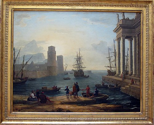 Claude Lorrain, Port Scene with Fog, 1646 — Fog by Carl Sandburg