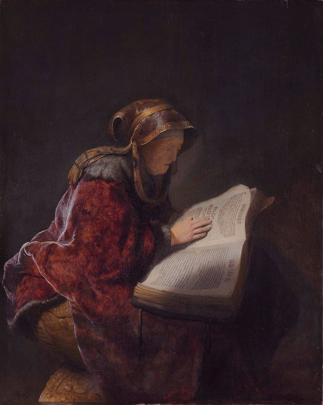 Prophetess Anna by Rembrandt