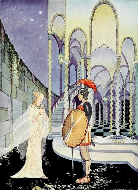 Theseus battles the Minotaur