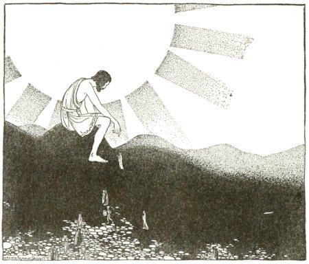 The Pygmies discover the sleeping giant Antaeus