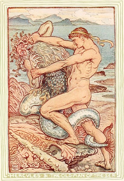 Hercules encounters the Old Man of the Sea