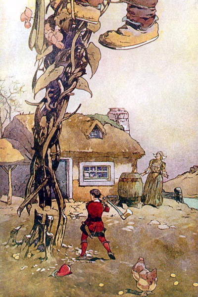 An illustration for Jack and the Beanstalk