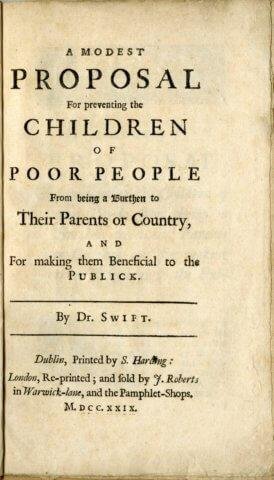 A Modest Proposal by Jonathan Swift
