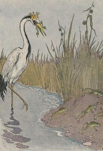 The Frogs Who Wished For A King by Aesop