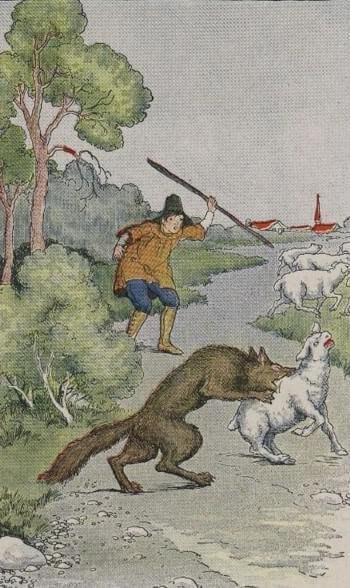 The Shepherd Boy And The Wolf by Aesop