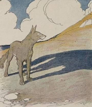 The Wolf And His Shadow by Aesop