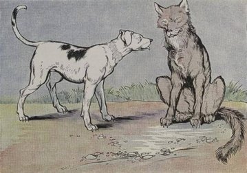 The Wolf And The House Dog by Aesop